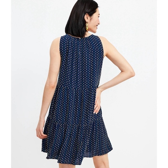 Loft Women's Sleeveless Tiered Swing Dress Sz XL - Picture 2 of 9